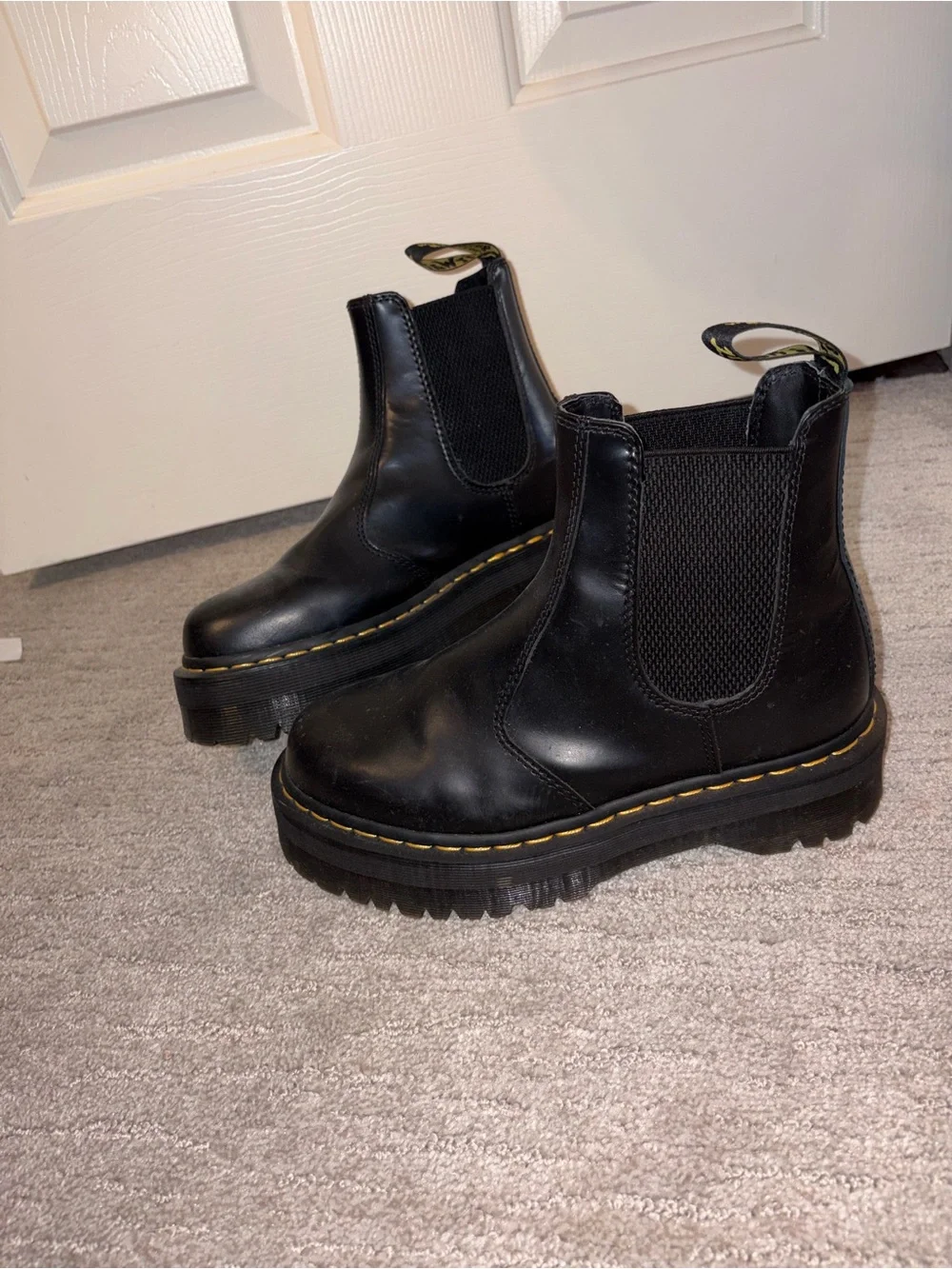 Black Chelsea Platform Boots